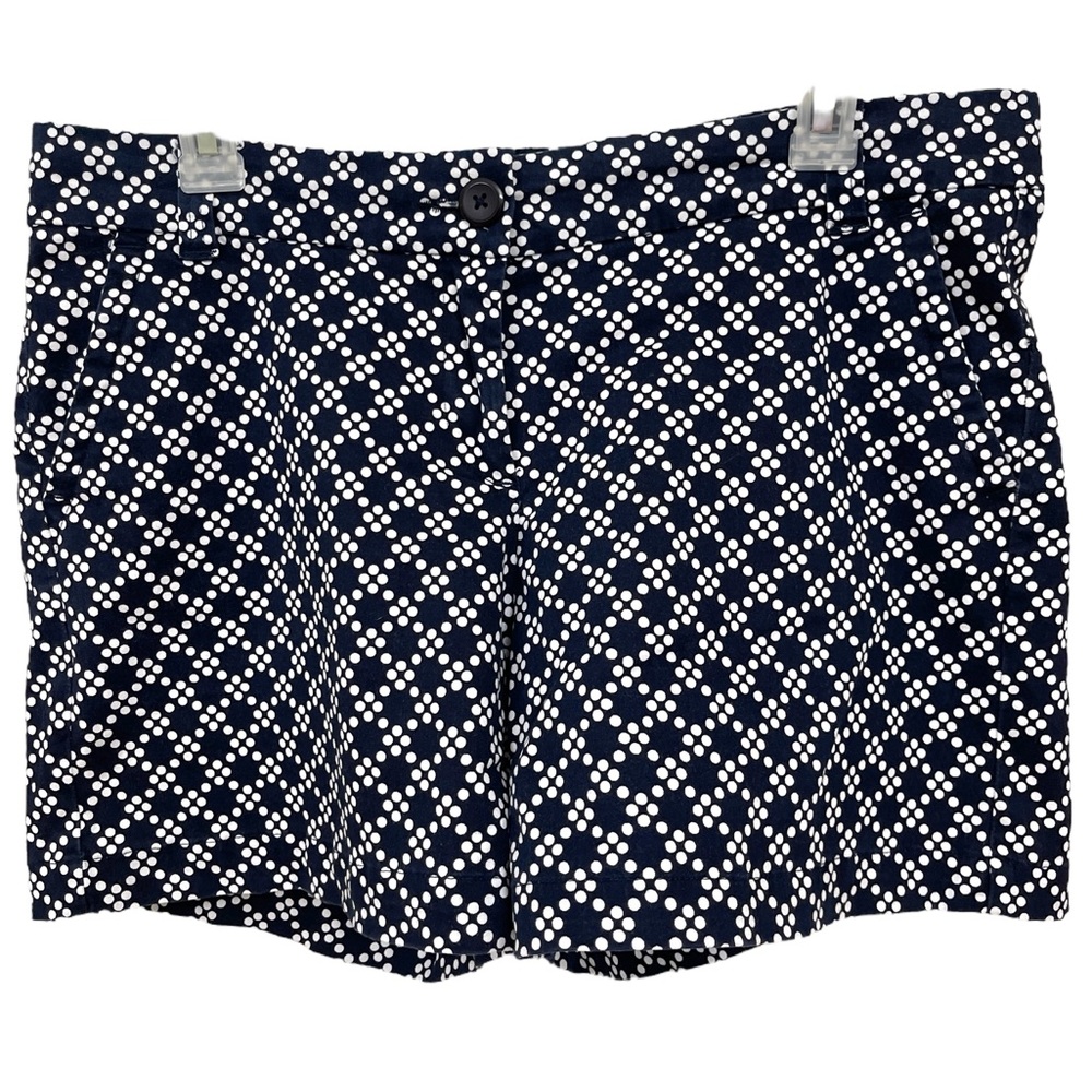 Crown & Ivy | Women's 5” Caroline Short | Navy/Polka Dot| Size 6 |